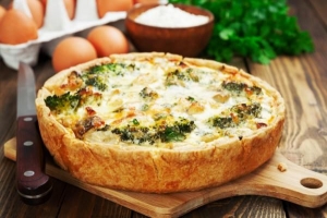 Hoe maak je vegetarische quiche zonder eieren?